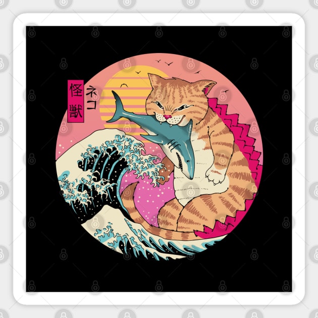 Neko Wave Kaiju Magnet by Vincent Trinidad Art